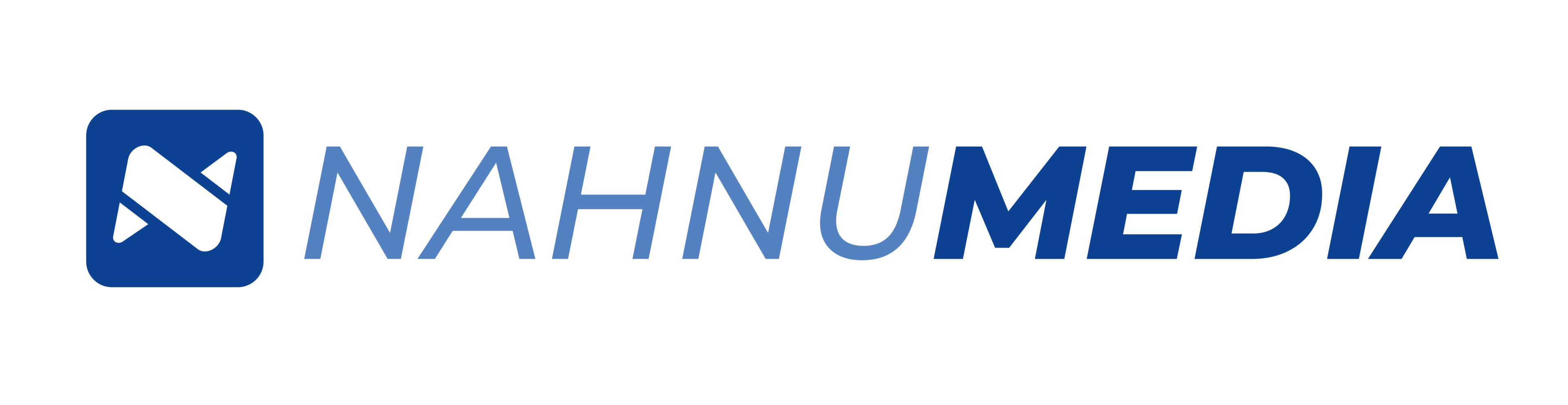 Logo of Nahnu Media featuring a blue square with a stylized white paper airplane icon on the left. Beside it, the text "NAHNU MEDIA" is written, with "NAHNU" in light blue and "MEDIA" in dark blue. The overall design is modern and clean.